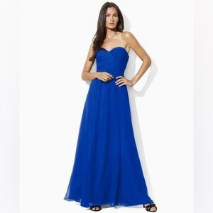 Lauren Ralph Lauren Royal Blue Strapless Dress